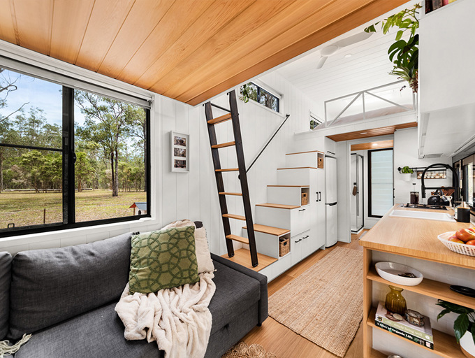 Teewah 7.2 - Under Loft Cedar Feature Ceiling